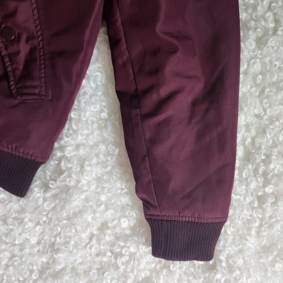 H&M Sz Small Men's Burgundy Bomber Jacket Lightweight Fall Layer - Picture 7 of 10